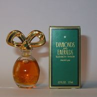 Elizabeth TAYLOR  :  Diamonds And émeralds. Parfum 3,7 Ml. Parfait état - Miniatures Femmes (avec Boite)