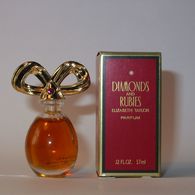 Elizabeth TAYLOR  :  Diamonds And Rubies. Parfum 3,7 Ml. Parfait état - Miniatures Femmes (avec Boite)