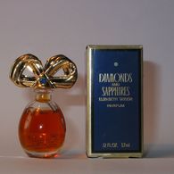 Elizabeth TAYLOR  :  Diamonds And Sapphires. Parfum 3,7 Ml. Parfait état - Miniatures Femmes (avec Boite)