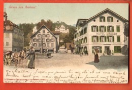 IKB-36  SELTEN Gruss Von Sarnen  Kütsche. Hotel Adler Gelaufen 1901 Nach Frankreich,Pionier - Sarnen