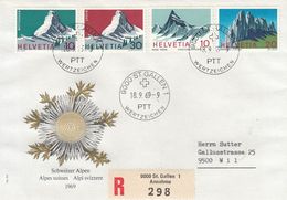 Suisse -18/09/1969 -  FDC -  Lettre Recommandée De St Gallen Pour Wil - Covers & Documents