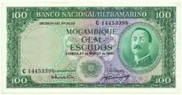 Mozambique - 100 Escudos - 27.03.1961 - P 109b - 8 Digits - Sign Varieties - AIRES DE ORNELAS - PORTUGAL - Mozambique