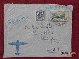 Lettre De Belgique De 1949 Pour Wilmington USA - Storia Postale