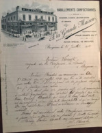 Courrier De 1931, Magasin "A LA GRANDE MAISON" (confection), Belle Gravure En Entête (24-Bergerac-Dordogne) - Kleidung & Textil