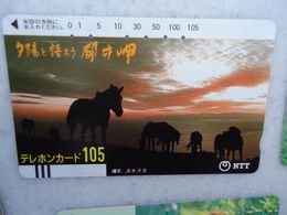 JAPAN NTT AND OTHERS  USED CARDS  HORSES  390-020 - Caballos