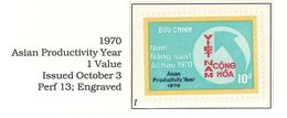 South Viet Nam - 1970 - SC 379 - Asian Productivity Year - MNH - Vietnam