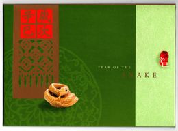 Hong Kong 2001 Year Of The Snake Presentation Pack MNH Set Of 4 Stamps - Cuadernillos