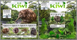 DJIBOUTI 2020 MNH The Kiwi Birds Vögel Oiseaux M/S+S/S - OFFICIAL ISSUE - DHQ2020 - Kiwi