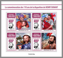 TOGO 2020 MNH Henry Dunant Red Cross M/S - IMPERFORATED - DHQ2022 - Henry Dunant