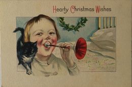 Beautiful U. S. A. Christmas Card // Hearty Christmas Wishes 19?? - Autres & Non Classés