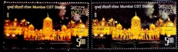 RAILWAYS- MUMBAI RAILWAY STATION - ERROR/ COLOR VARIETY- INDIA-2009-MNH-SB-08 - Errors, Freaks & Oddities (EFO)