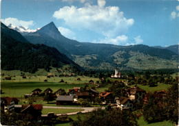 Giswil Rudenz, Hotel Krone Mit Kirche Und Giswilerstock (186) - Giswil