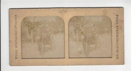 ATTELAGE MULE PHOTO STEREO A LA LUMIERE CIRCA 1865 1870 /FREE SHIPPING R - Stereo-Photographie