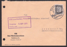 RADEBERG ZKD-Brief Mit 20 Pf. B3 SoSt. Weltbekanntes Exportbier - Radeberger - Abs. VEB Vibriermaschinen N. Arnsdorf - Dienstzegels