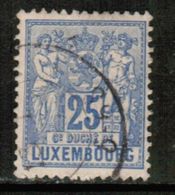 LUXEMBOURG  Scott # 55 VF USED (Stamp Scan # 660) - 1882 Allégorie