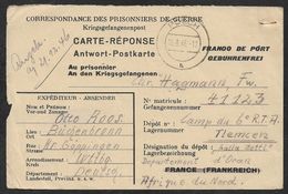 1946 KGF -  PRISONNIERS DE GUERRE  KRIEGSGEFANGENENPOST  -BÜCHENBRONN POECH Ins LAGER TIEMCEN, ALGERIEN - Cartas & Documentos