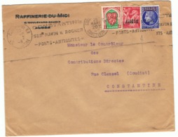 2,40 Iris, 60c Cérès Et 3f Alger Sur Lettre De 1948, OMEC Constantine - Lettres & Documents