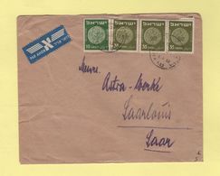 Israel - 1953 - Destination Saarlouis - Cartas & Documentos