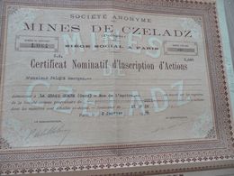 Action Certificat Nominatif Mines De Czeladz Pologne - Mijnen