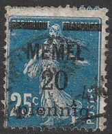 Memel 1920 N° 20 Semeuse Surchargée (E14) - Used Stamps