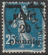 Memel 1920 N° 20 Semeuse Surchargée (E14) - Gebruikt