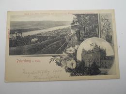 CPA  Petersberg Am Rhein 1904 Blick Fom Hotel Auf Drachenburg  Königswinter Und Godesberg - Petersberg