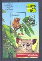 Mgm2000 FAUNA AAP APEN ZOOGDIEREN * OPDRUK OVERPRINT * MONKEYS MAMMALS APES AFFEN SINGES INDONESIA 1999 PF/MNH - Monkeys