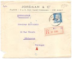 France Devant De Lettre Pasteur Perforé Perfin Lochum J & C Jordaan & Cie - Altri & Non Classificati