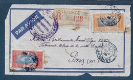 DAHOMEY - Devant D'enveloppe Recommandée Par Avion De TCHAOUROU  Pour La France - Lettres & Documents