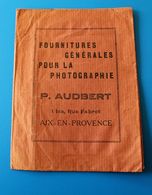 1943-WW1 Pochette Photographique Fourniture Photographie AUDIBERT AIX-EN-PROVENCE Ayant Contenu Photos Chantier Jeunesse - Matériel & Accessoires