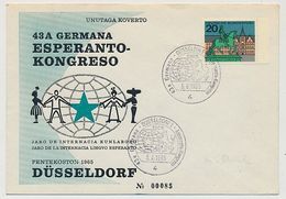 ALLEMAGNE - Env. 43eme Congrès Espéranto - Pentecôte 1965 - DUSSELDORF - Esperánto