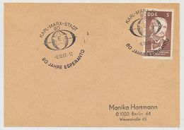 ALLEMAGNE DDR - CP - Cachet "80 Ans D'Espéranto - Karl Marx Stadt 1967" - Esperánto