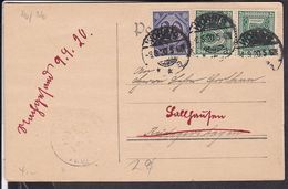 Postkarte Deutsches Reich Dienstmarken Stempel Worbis 1920 - Lettres & Documents