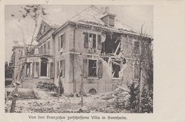 CARTE ALLEMANDE - GUERRE 14-18 - VOSGES  - VOGESEN - SENNHEIM - CERNAY - VILLA DÉTRUITE- CACHETS ARTILLERIE - Guerre 1914-18