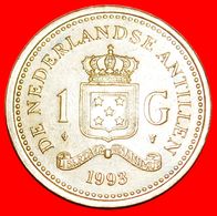 · BEATRIX (1980-2013): NETHERLANDS ANTILLES ★ 1 GULDEN 1993 TYPE (1989-2013)! LOW START ★ NO RESERVE! - Netherlands Antilles