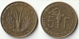 Pièce De 5 Francs CFA XOF 2012 Origine Côte D'Ivoire Afrique De L'Ouest (v) - Ivory Coast