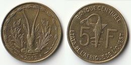 Pièce De 5 Francs CFA XOF 2012 Origine Côte D'Ivoire Afrique De L'Ouest (v) - Elfenbeinküste