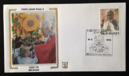 Belgium, Uncirculated FDC, « POPE JOHN PAUL II », « Visit To Belgium », 1985 - 1981-1990