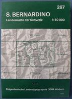 Topographische Karte / Landeskarte Schweiz  -  S. Bernardino 267  - 1:50 000  -  1970 - Landkarten