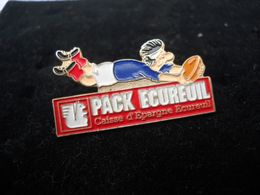 1299    PINS  Pin's RUGBY  Pack écureuil Caisse Epargne - Rugby