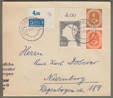 Bund: Brief Mit Mi-Nr.124+126 Posthorn Zusammendruck, U. 165 Kriegsgefangene !    X - Brieven En Documenten