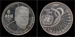 Belgium Albert II 5 Ecu 1995-50 Years Of United Nations - Ecu (goud)