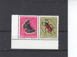 Suisse - Année 1953 - Neuf**- Pro Juventute - N°Zumstein Z39** - Insectes - Zusammendrucke