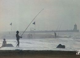 Cpm 10x15. PRESTIGE . AQUITAINE. 40-P25 . Pêche. Pêcheurs à La Ligne En Bord De Mer - Fotografie