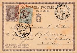 Entier Postal De Vintimille Pour Nice 18 Février 1876 - Entero Postal