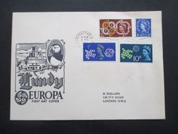 GB Lundy 1961 Europa Cept Schmuck FDC Lundy Marken Millenary 954 - 1954 - Briefe U. Dokumente