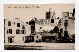 - CPA VINCA (66) - Place Du Puig Et L'Eglise (avec Personnages) - Edition Brun 1116 - - Other & Unclassified