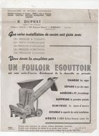 Bordeaux (33 Gironde) Publicité R DUPRAT  : Fouloir égouttoir Pour Le Raisin Et Le Vin (PPP23005) - Pubblicitari