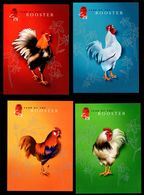 Hong Kong 2005 Lunar Year Of Rooster Postage Prepaid Picture Card Series No 28 Set Of 4 MINT - Carnets