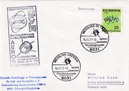 Germany 1972 Cover; Space Weltraum Epace: AEROS Germany Research Satellite; Wessling Cancellation: - Other & Unclassified